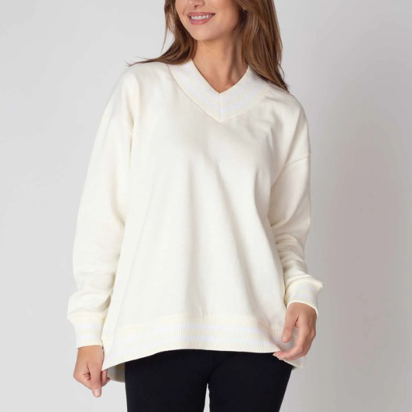 Letterman V-Neck Pullover