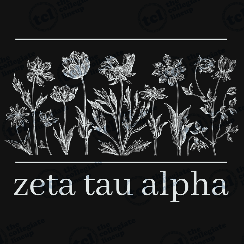 Zeta Tau Alpha Floral Wordmark