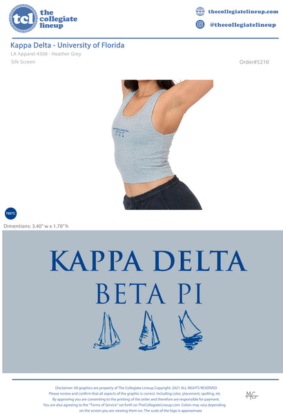 Kappa Delta University of Florida #5210 - Baby Rib Style 4308