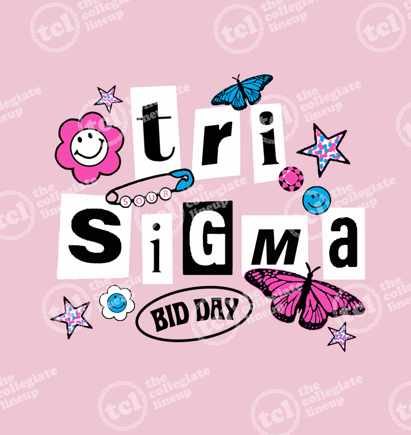 Tri Sigma Bid Day 2023 Design
