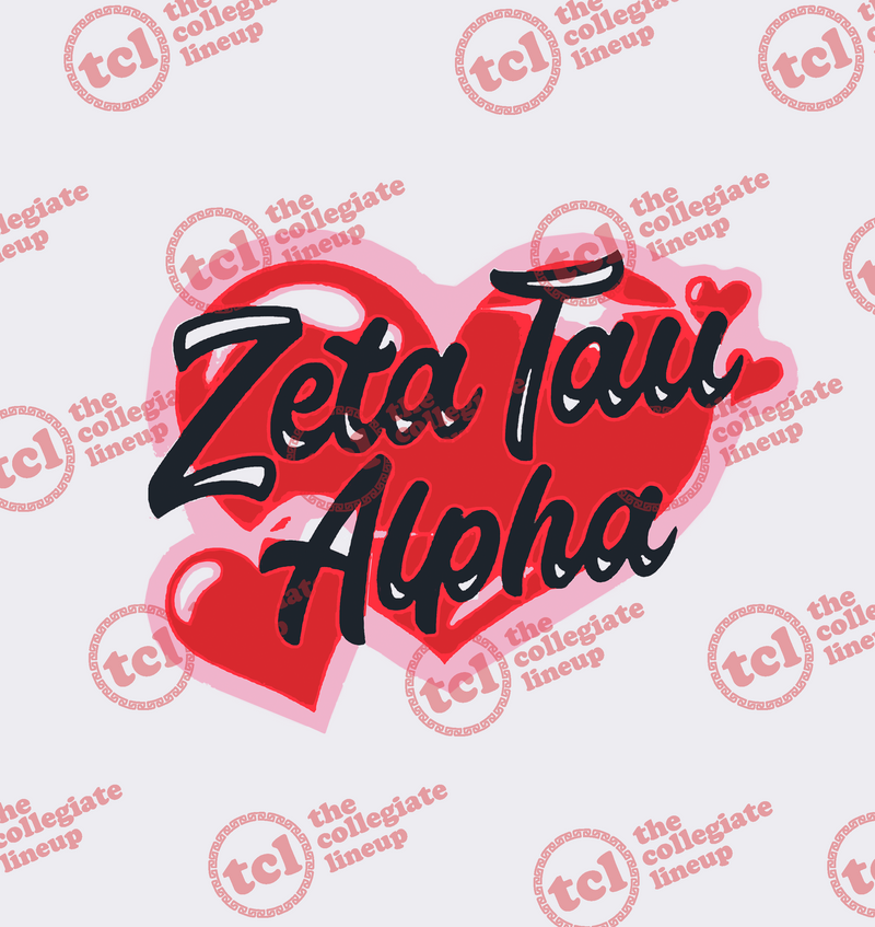 Zeta Tau Alpha Heart Design