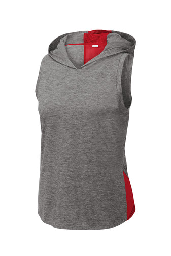 Ladies PosiCharge ® Tri-Blend Wicking Draft Hoodie Tank