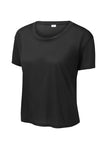 Ladies PosiCharge® Draft Crop Tee