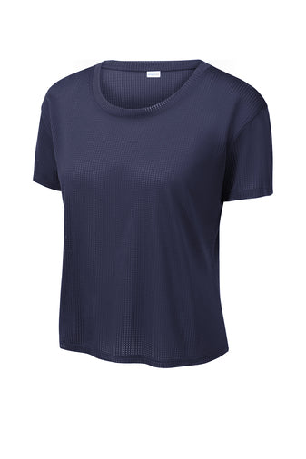 Ladies PosiCharge® Draft Crop Tee