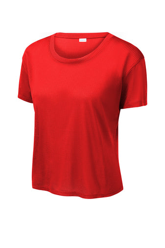 Ladies PosiCharge® Draft Crop Tee