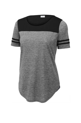 Ladies PosiCharge ® Tri-Blend Wicking Fan Tee