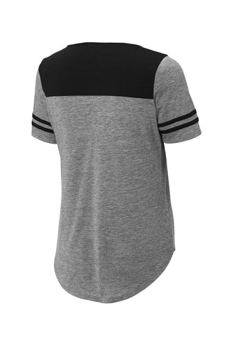 Ladies PosiCharge ® Tri-Blend Wicking Fan Tee
