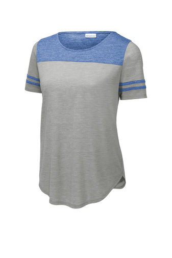 Ladies PosiCharge ® Tri-Blend Wicking Fan Tee