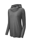 Ladies PosiCharge ® Tri-Blend Wicking Long Sleeve Hoodie