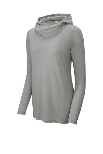 Ladies PosiCharge ® Tri-Blend Wicking Long Sleeve Hoodie