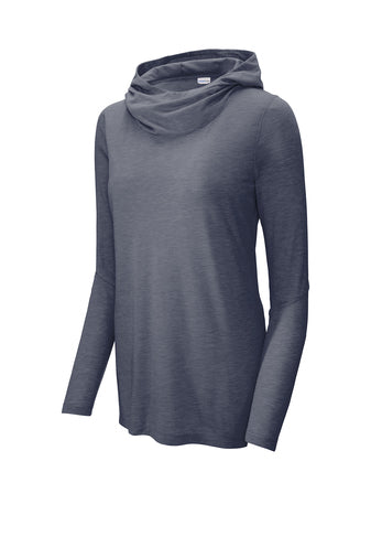 Ladies PosiCharge ® Tri-Blend Wicking Long Sleeve Hoodie