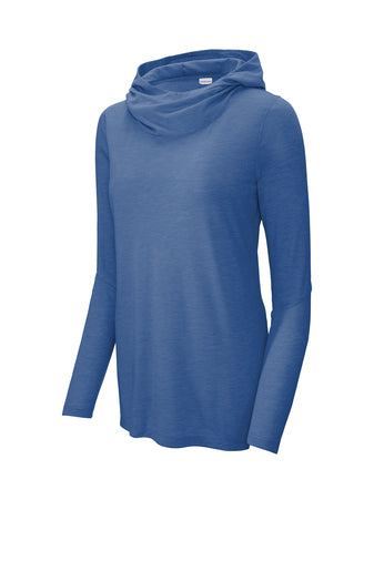 Ladies PosiCharge ® Tri-Blend Wicking Long Sleeve Hoodie