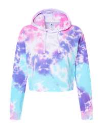 Women's Tie-Dyed Crop Hooded Sweatshirt - The Collegiate Lineup