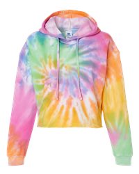 Women's Tie-Dyed Crop Hooded Sweatshirt - The Collegiate Lineup