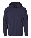 Garment-Dyed Jersey Hooded Long Sleeve T-Shirt