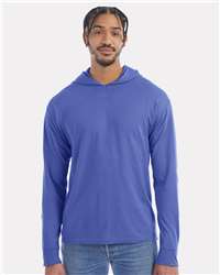 Garment-Dyed Jersey Hooded Long Sleeve T-Shirt