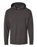 Garment-Dyed Jersey Hooded Long Sleeve T-Shirt