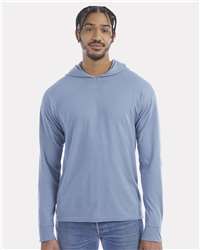 Garment-Dyed Jersey Hooded Long Sleeve T-Shirt