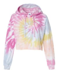 Women's Tie-Dyed Crop Hooded Sweatshirt - The Collegiate Lineup