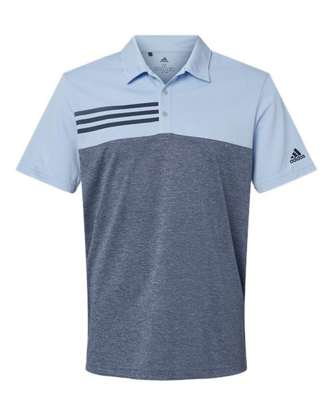 Heathered Colorblock 3-Stripes Sport Shirt