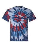 Multi-Color Cut-Spiral Tie-Dyed T-Shirt