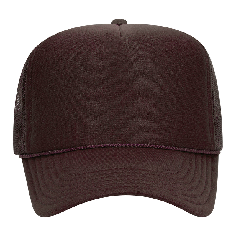 5 Panel High Crown Mesh Back Trucker Hat - The Collegiate Lineup