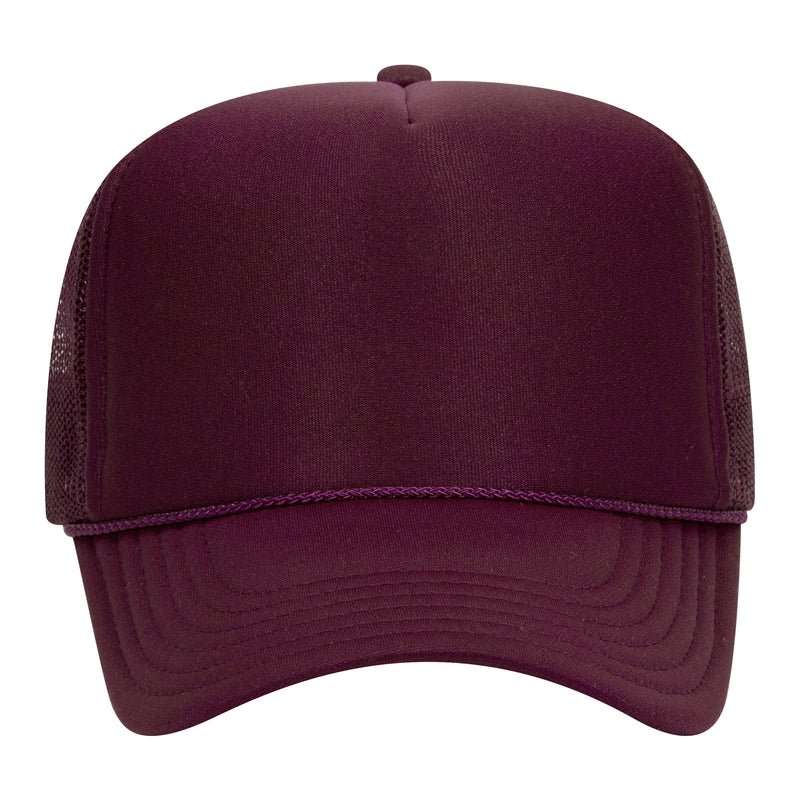5 Panel High Crown Mesh Back Trucker Hat - The Collegiate Lineup