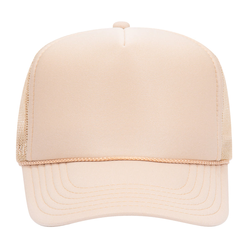 5 Panel High Crown Mesh Back Trucker Hat - The Collegiate Lineup