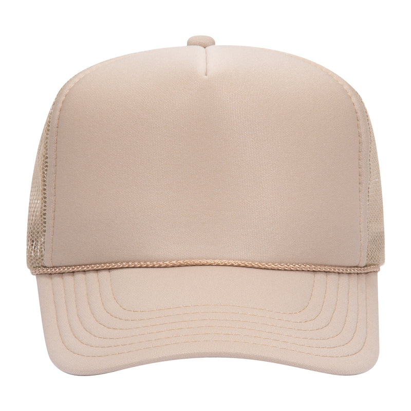 5 Panel High Crown Mesh Back Trucker Hat - The Collegiate Lineup