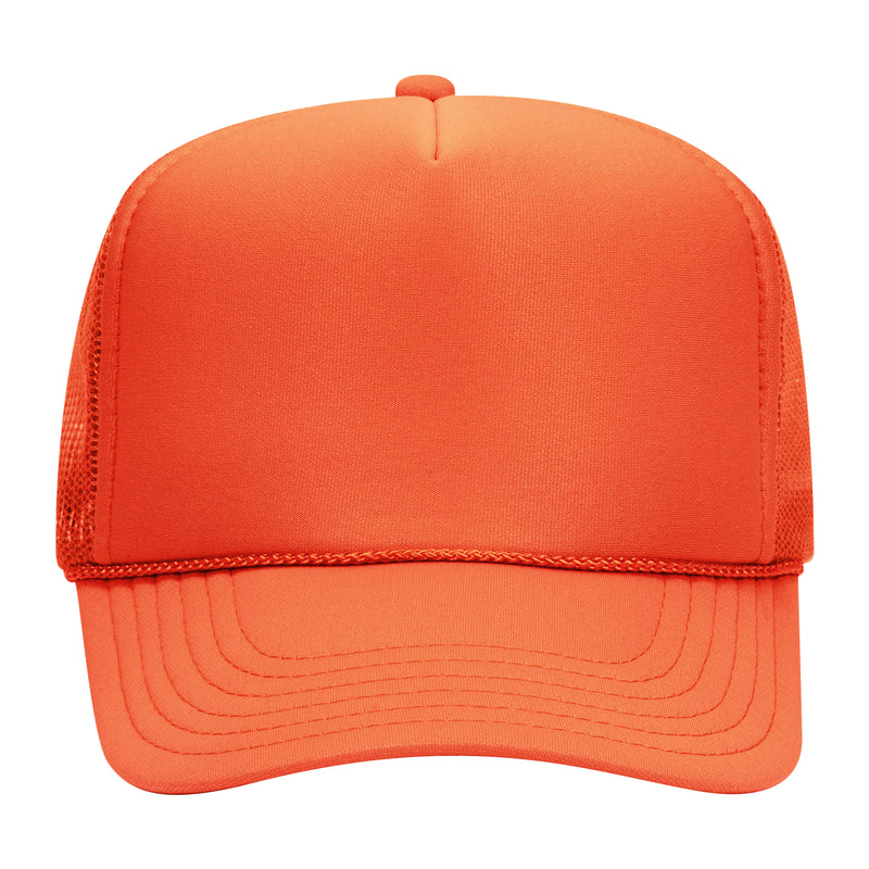 5 Panel High Crown Mesh Back Trucker Hat - The Collegiate Lineup