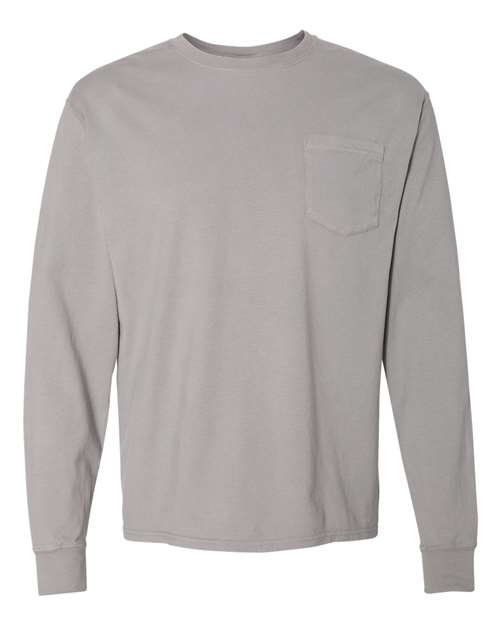 Garment Dyed Long Sleeve T-Shirt With a Pocket