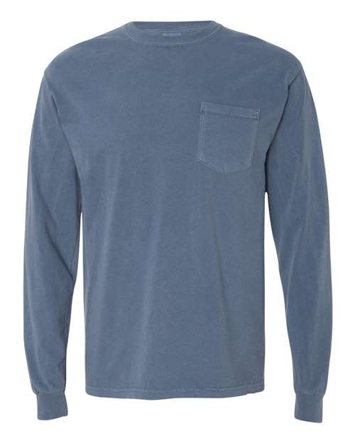 Garment-Dyed Heavyweight Long Sleeve Pocket T-Shirt