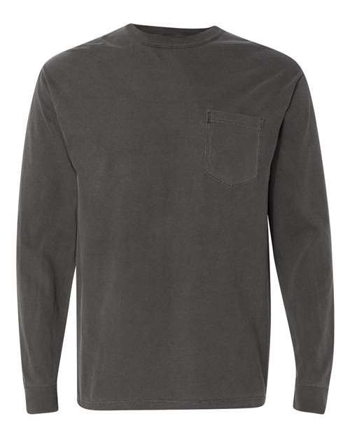 Garment-Dyed Heavyweight Long Sleeve Pocket T-Shirt