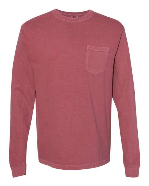 Garment-Dyed Heavyweight Long Sleeve Pocket T-Shirt