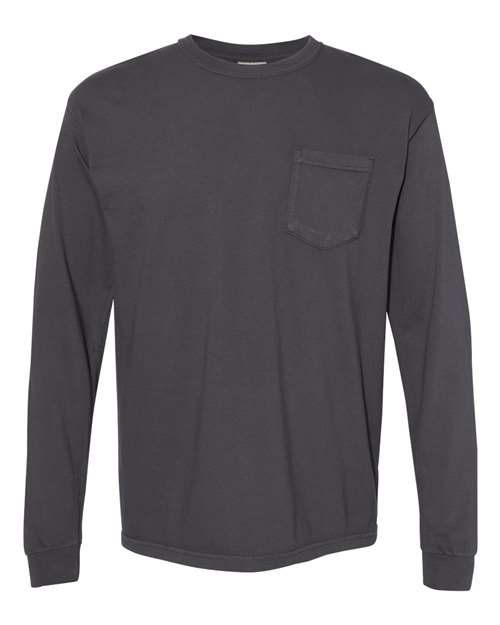 Garment-Dyed Heavyweight Long Sleeve Pocket T-Shirt