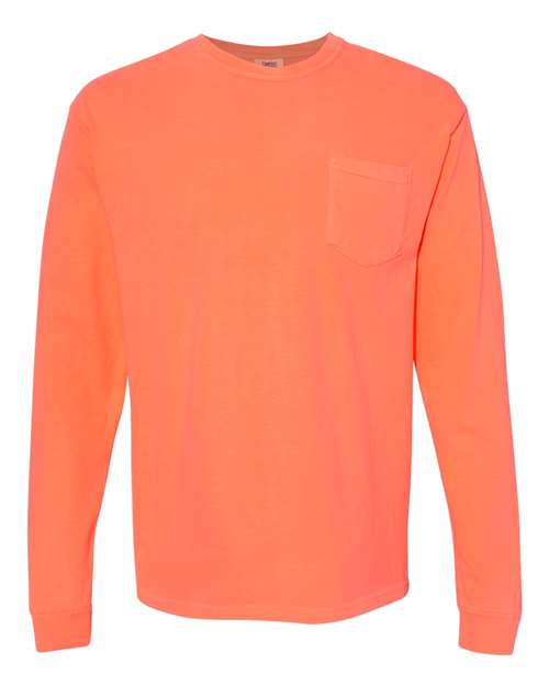 Garment-Dyed Heavyweight Long Sleeve Pocket T-Shirt