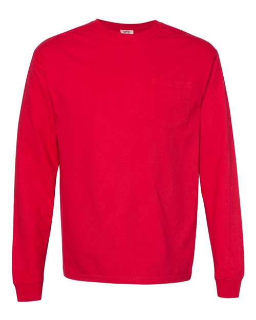 Garment-Dyed Heavyweight Long Sleeve Pocket T-Shirt