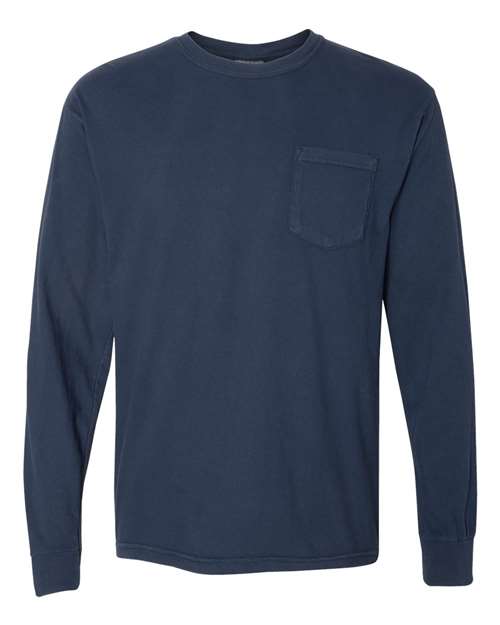 Garment-Dyed Heavyweight Long Sleeve Pocket T-Shirt