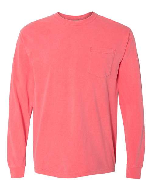 Garment-Dyed Heavyweight Long Sleeve Pocket T-Shirt