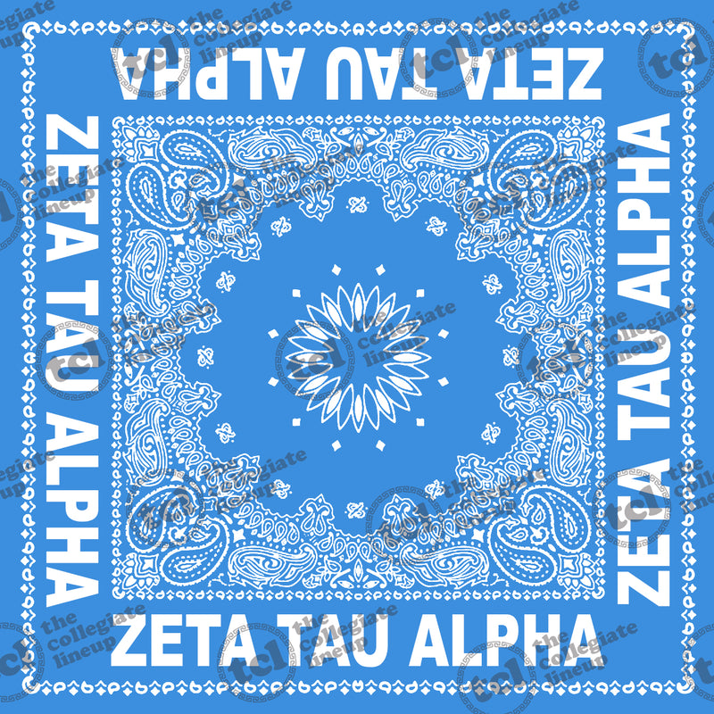 Zeta Tau Alpha Bandana Print Design