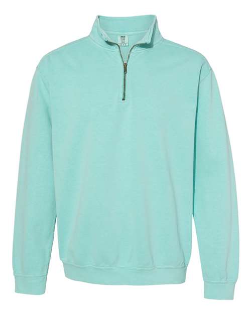 Garment-Dyed Quarter Zip Sweatshirt