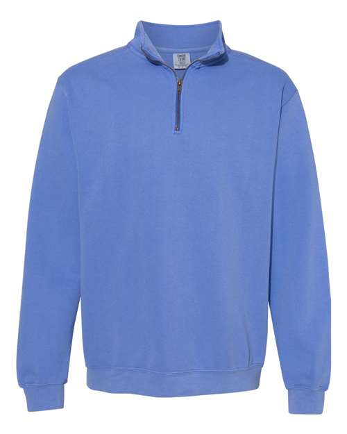 Garment-Dyed Quarter Zip Sweatshirt