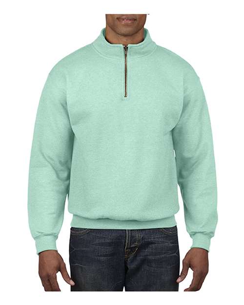 Garment-Dyed Quarter Zip Sweatshirt