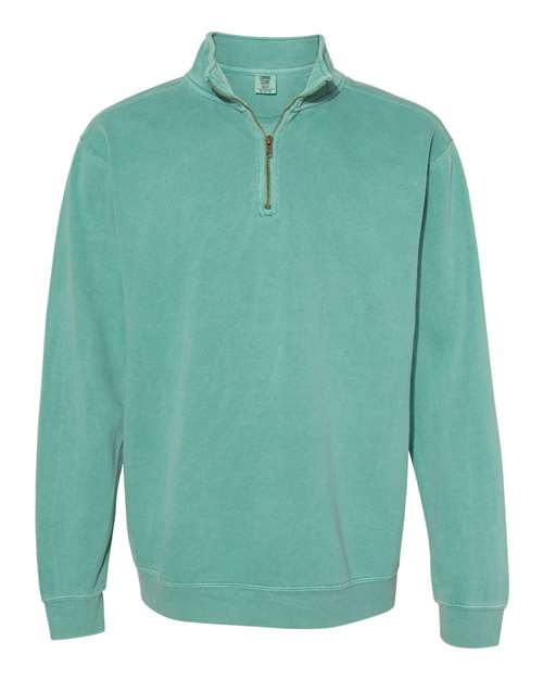 Garment-Dyed Quarter Zip Sweatshirt