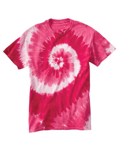 Multi-Color Spiral Tie-Dyed T-Shirt