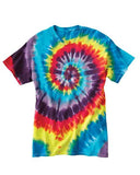 Multi-Color Spiral Tie-Dyed T-Shirt