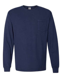 Garment Dyed Long Sleeve T-Shirt With a Pocket