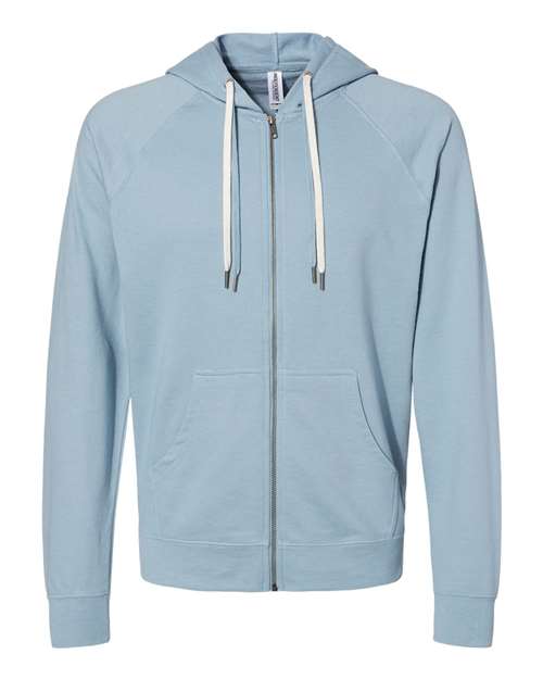Icon Unisex Lightweight Loopback Terry Full-Zip Hooded Sweatshirt