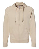 Icon Unisex Lightweight Loopback Terry Full-Zip Hooded Sweatshirt