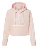 Women's Lightweight Quarter-Zip Pullover Crop Windbreaker
